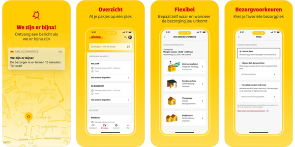 DHL volg je pakket app